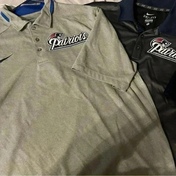 2 New England Patriots Nike Dri Fit Polos - Picture 3 of 8